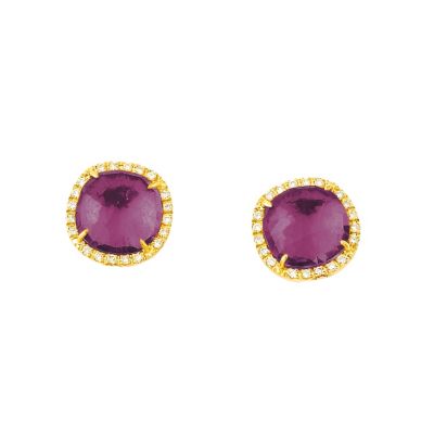 Marco Bicego 18ct yellow gold amethyst stud earrings - Product number 9420789