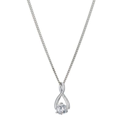 Silver cubic zirconia infinity pendant - Product number 9427198