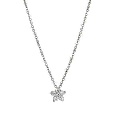 Silver & Cubic Zirconia Flower Pendant - Product number 9427201