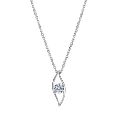 Silver cubic zirconia open marquise pendant - Product number 9427228
