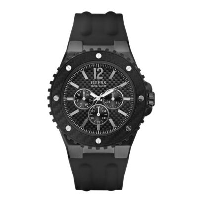 Guess Overdrive Black Silicone Strap Watch - Product number 9429549