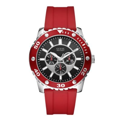 Guess Red Strap Chronograph Watch - Product number 9429573