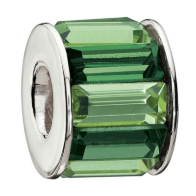 Chamilia Silver Green Baguette Stone Set Bead - Product number 9436715