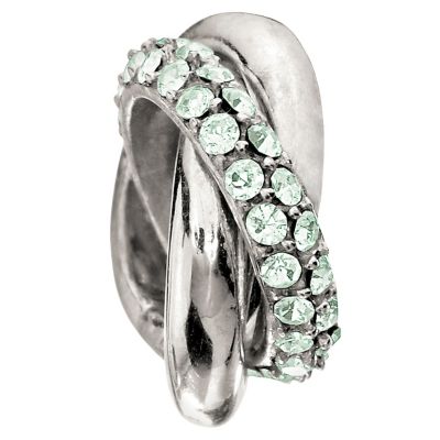 Chamilia Silver Green Crystal Rings Bead - Product number 9436774