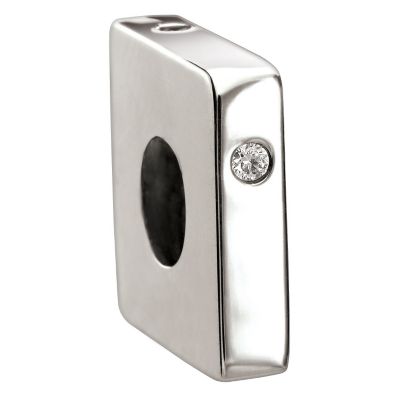 Chamilia Silver Rectangular Industrial Crystal Bead - Product number 9436928