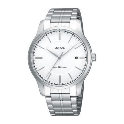 Lorus Men's Stainless Steel White Dial Bracelet Watch - Product number 9444068