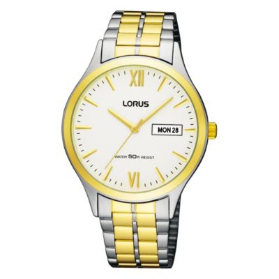 Lorus Men's White Dial Two Tone Bracelet Watch - Product number 9444157