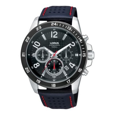 Lorus Men's Leather Strap Chronograph Watch - Product number 9445560