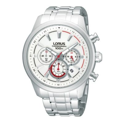 Lorus Men's White Chronograph Dial Bracelet Watch - Product number 9445587