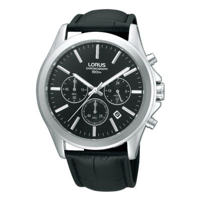 Lorus Men's Leather Mock Croc Strap Chronograph Watch - Product number 9445641