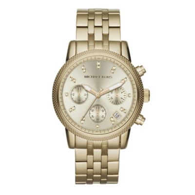 Michael Kors ladies' gold-plated stone set bracelet watch - Product number 9445927
