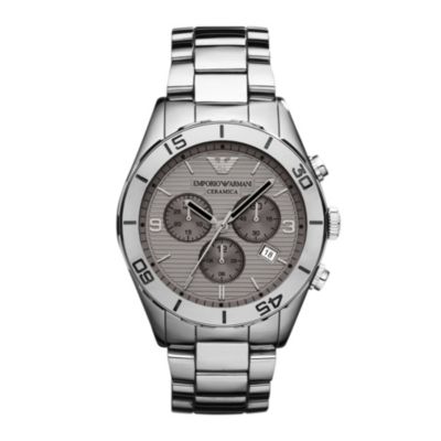 Emporio Armani Ceramica men's grey dial bracelet watch - Product number 9446192