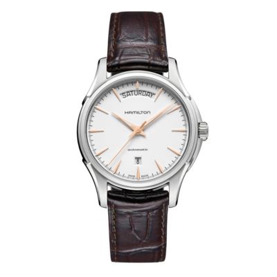Hamilton men's brown leather strap watch - Product number 9446478