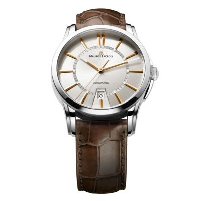 Maurice Lacroix men's brown leather strap watch - Product number 9446818