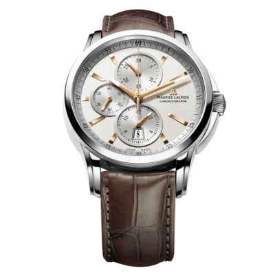 Maurice Lacroix automatic brown leather strap watch - Product number 9446826