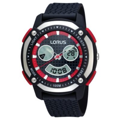 Lorus Men's Black & Red Digital Watch - Product number 9450084