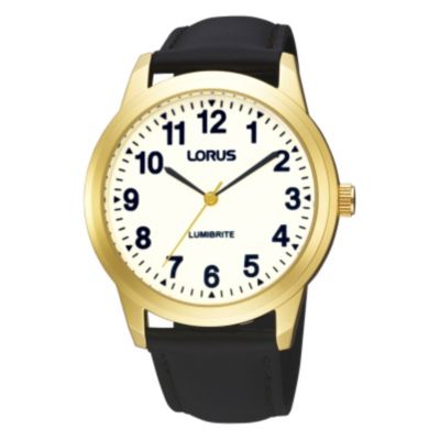 lorus men's lumibrite dial web strap watch