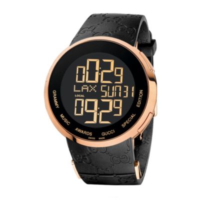 Gucci I-Gucci men's rose gold plated black strap watch - Product number 9452249
