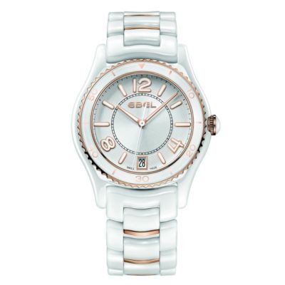 Ebel ladies' white ceramic & rose gold plated bracelet watch - Product number 9453989