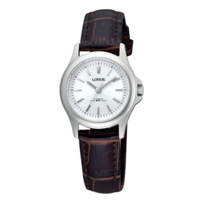 Lorus Ladies' Titanium & Leather Strap Watch - Product number 9454608