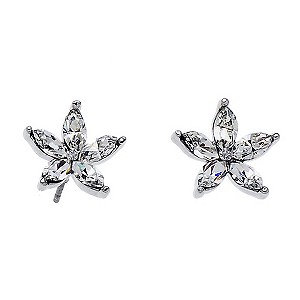 Oliver Weber Crystal Flower Stud Earrings