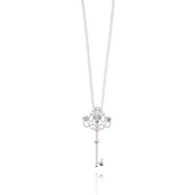 Clogau Silver & Rose Gold Kensington Key Pendant