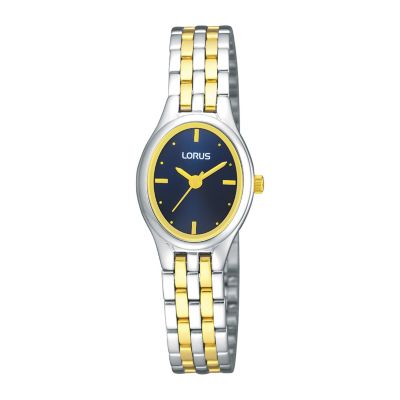 Lorus Ladies' Navy Oval Dial Two Tone Bracelet Watch - Product number 9466789
