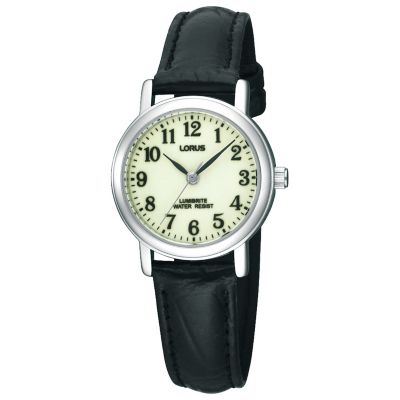 Lorus Lumibrite Ladies' Black Strap Watch - Product number 9469834