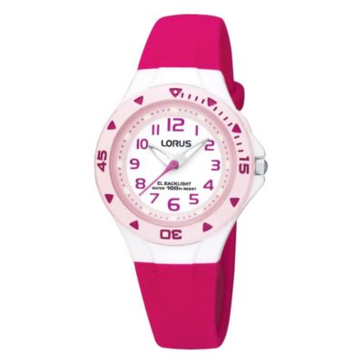 Lorus Children's Pink Plastic Strap Watch - Product number 9470808
