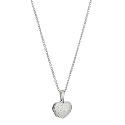 Me to You Sterling Silver Heart Shaped Bear Locket