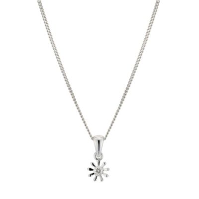 Children's Diamond Set Daisy Pendant - Product number 9497382