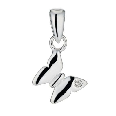 Silver and Diamond Butterfly Pendant - Product number 9497404