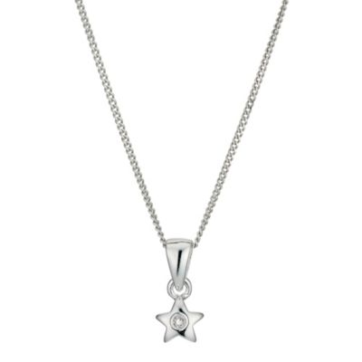 Silver and Diamond Daisy Necklace - Product number 9497560