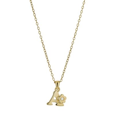 Kids' Gold Plated Initial A Pendant - Product number 9502025
