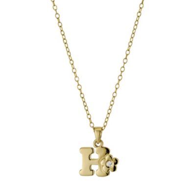 Children's Gold-plated silver Initial H Necklace - Product number 9502033
