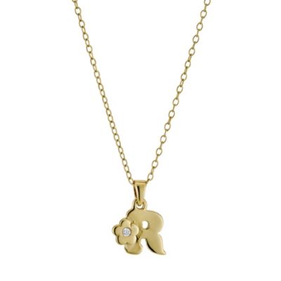 Children's Gold-plated silver Initial R Necklace - Product number 9502068
