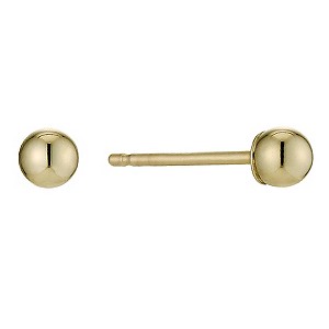 Children's 9ct Yellow Gold 3mm Ball Stud Earrings