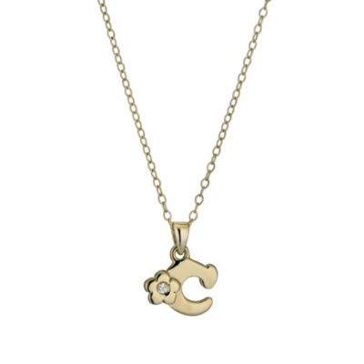 Kids' Gold Plated Initial C Pendant - Product number 9503579