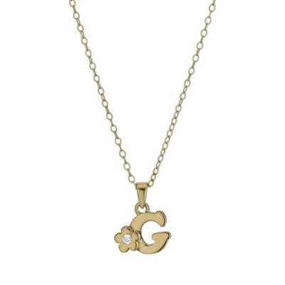 Kids' Gold Plated Initial G Pendant - Product number 9503609