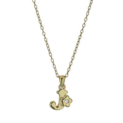 Kids' Gold Plated Initial J Pendant - Product number 9503617