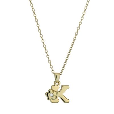 Kids' Gold Plated Initial K Pendant - Product number 9503625