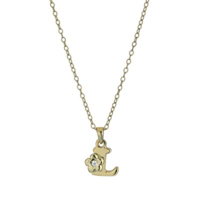Kids' Gold Plated Initial L Pendant - Product number 9503633