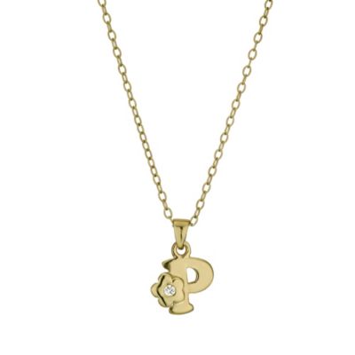 Kids' Gold Plated Initial P Pendant - Product number 9503684