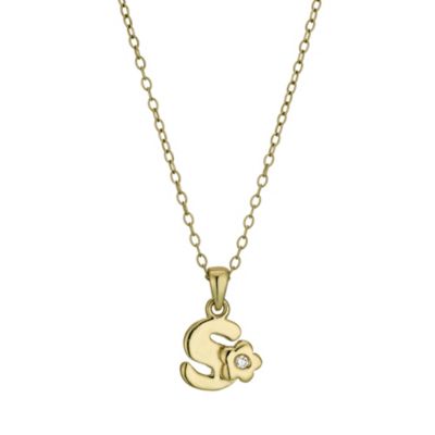 Kids' Gold Plated Initial S Pendant - Product number 9503706