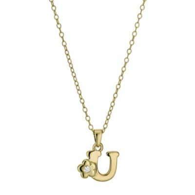 Kids' Gold Plated Initial U Pendant - Product number 9503722