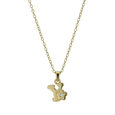 Kids' Gold Plated Initial Y Pendant - Product number 9503757