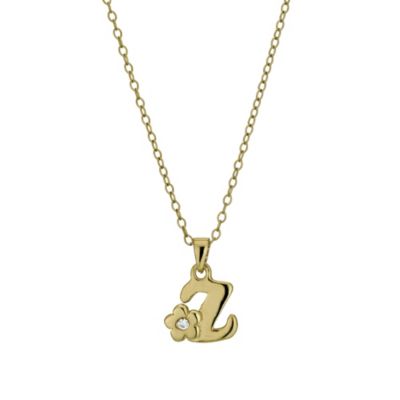 Kids' Gold Plated Initial Z Pendant - Product number 9503765