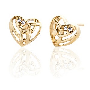 Clogau 9ct Yellow Gold Eternal Love Stud Earrings