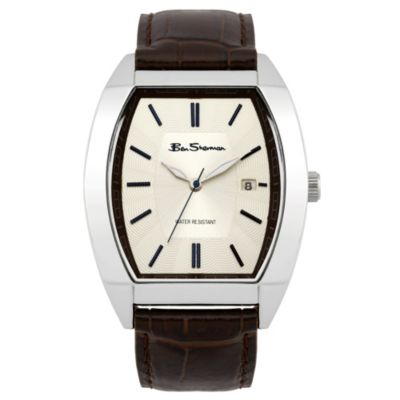 Ben Sherman Men's Tonneau Dial Brown Leather Strap Watch - Product number 9524347