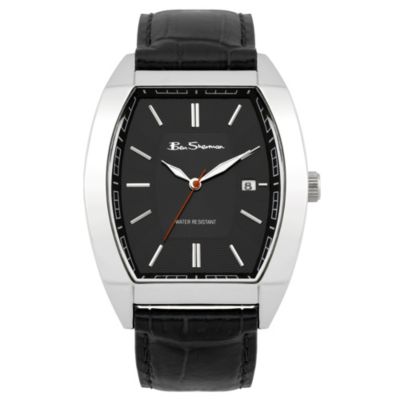 Ben Sherman Men's Tonneau Dial Black Leather Strap Watch - Product number 9524355